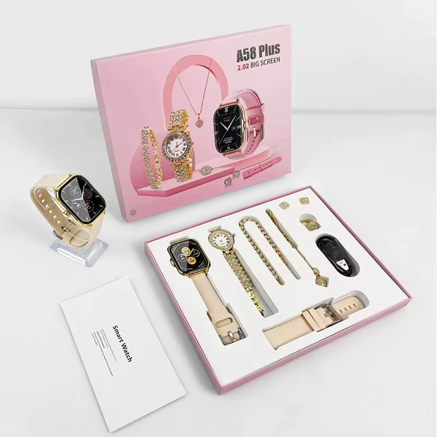 Set Smartwatch A58 Plus Glam Pack